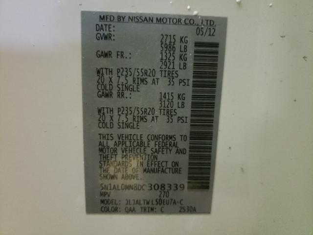 2013 INFINITI JX35 5N1AL0MN8DC308339