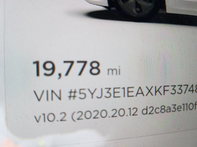 2019 TESLA MODEL 3 5YJ3E1EAXKF337480