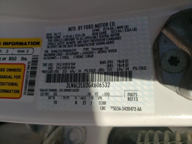 2016 LINCOLN MKZ HYBRID 3LN6L2LU2GR606532