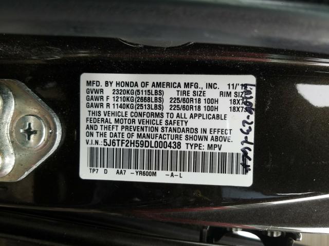 2013 HONDA CROSSTOUR 5J6TF2H59DL000438