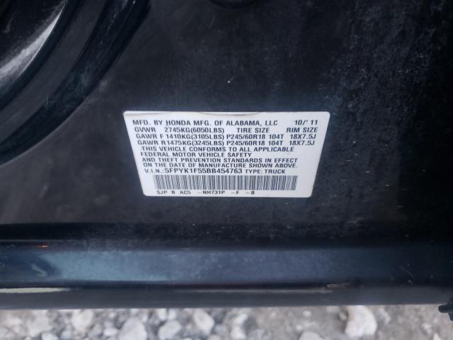 2011 HONDA RIDGELINE 5FPYK1F55BB454763