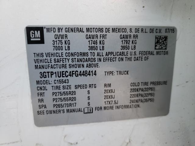 2015 GMC SIERRA C15 3GTP1UEC4FG448414