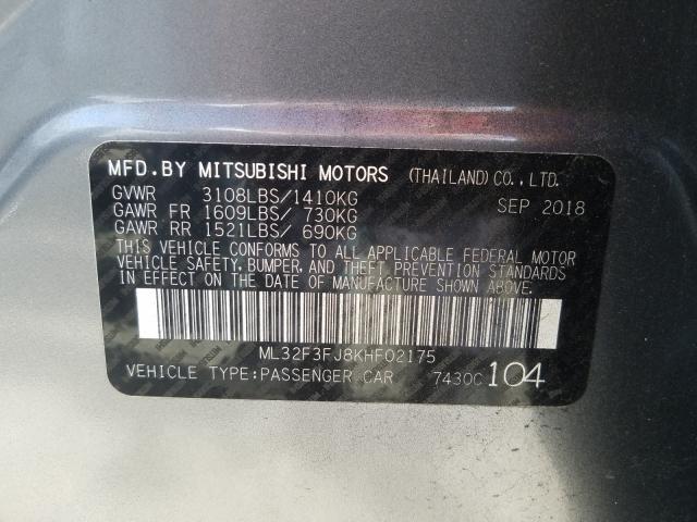 2019 MITSUBISHI MIRAGE G4 ML32F3FJ8KHF02175