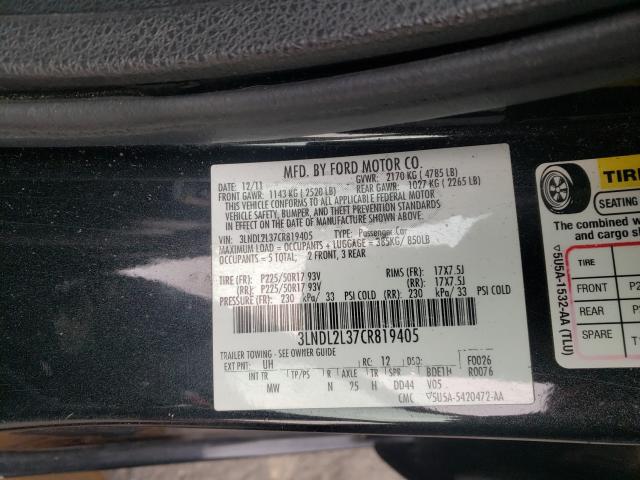2012 LINCOLN MKZ HYBRID 3LNDL2L37CR819405