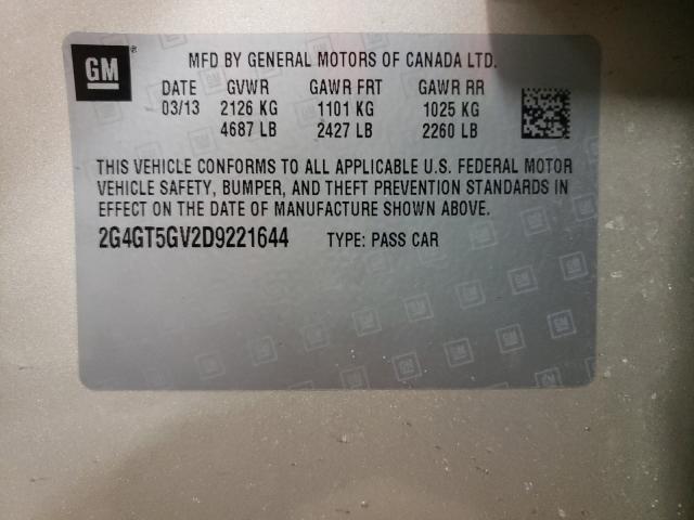 2013 BUICK REGAL TOUR 2G4GT5GV2D9221644