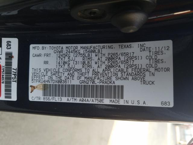 2013 TOYOTA TACOMA DOU - 5TFKU4HN7DX003611
