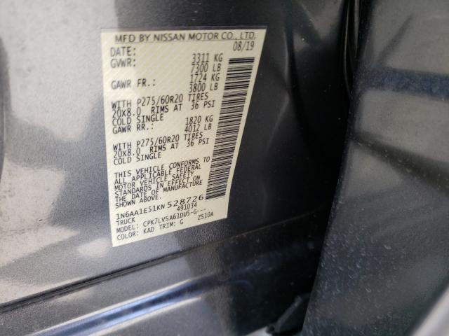 2019 NISSAN TITAN SV 1N6AA1E51KN528726