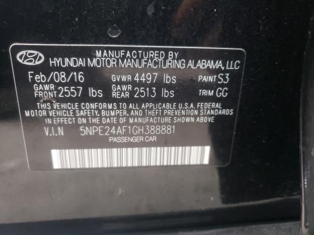 2016 HYUNDAI SONATA SE 5NPE24AF1GH388881