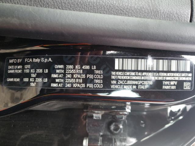 2016 JEEP RENEGADE L ZACCJBBW4GPC89766