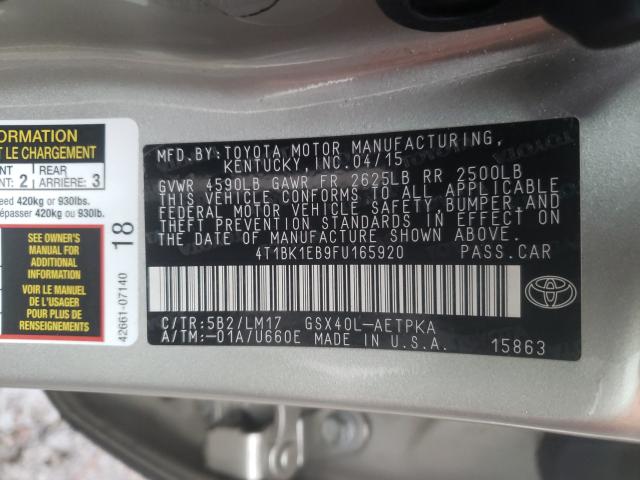 2015 TOYOTA AVALON XLE 4T1BK1EB9FU165920