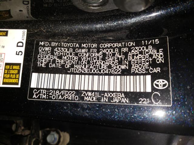 2016 TOYOTA PRIUS V JTDZN3EU0GJ047622