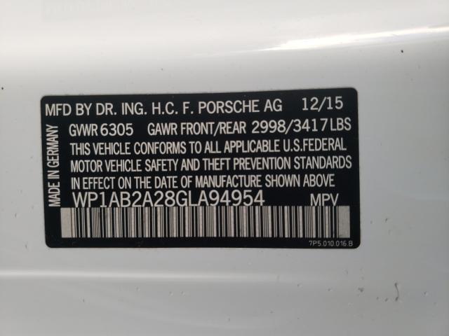 2016 PORSCHE CAYENNE S WP1AB2A28GLA94954