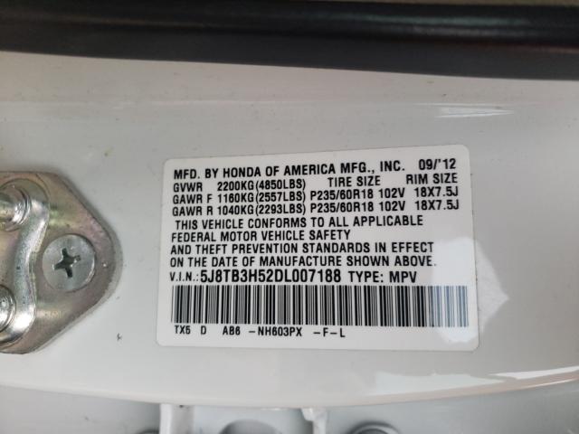 2013 ACURA RDX TECHNO 5J8TB3H52DL007188