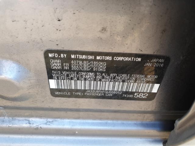 2016 MITSUBISHI LANCER GT JA32U8FW1GU008052