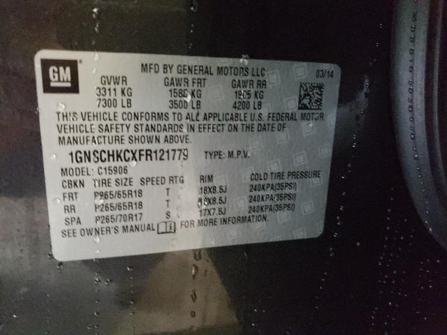 2015 CHEVROLET SUBURBAN C 1GNSCHKCXFR121779
