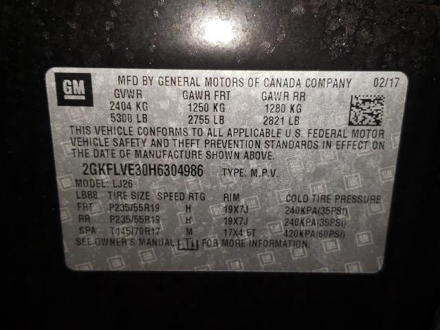 2017 GMC TERRAIN DE 2GKFLVE30H6304986