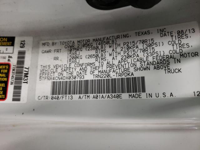 2013 TOYOTA TACOMA 5TFNX4CN4DX030793