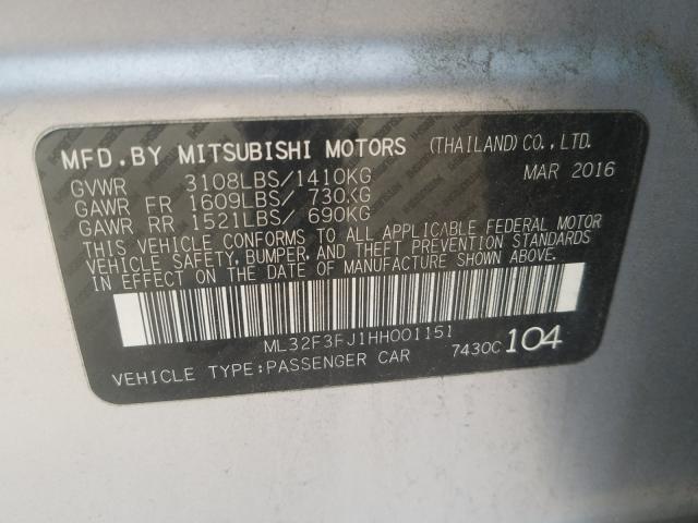 2017 MITSUBISHI MIRAGE G4 ML32F3FJ1HH001151