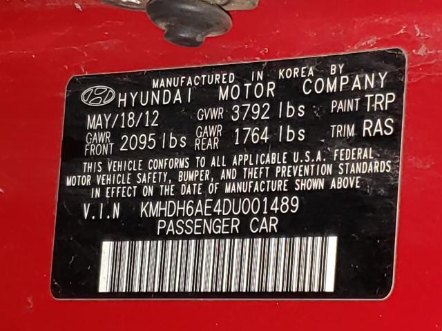 2013 HYUNDAI ELANTRA CO KMHDH6AE4DU001489