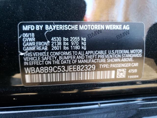 2018 BMW 330 I WBA8B9C53JEE82329