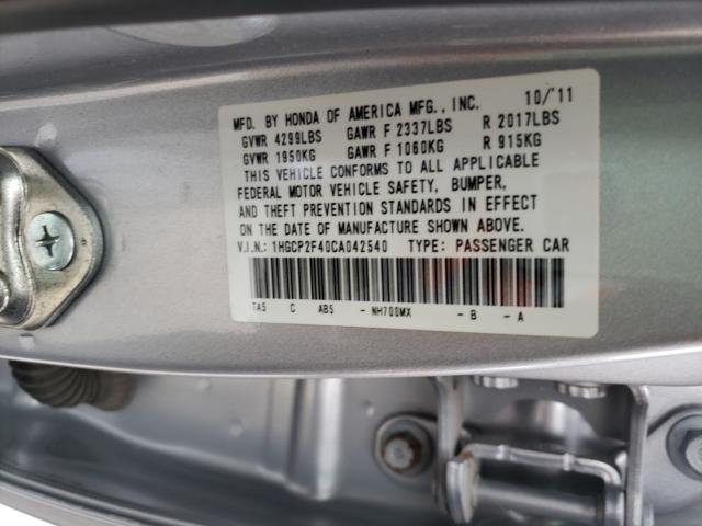 2012 HONDA ACCORD LXP 1HGCP2F40CA042540