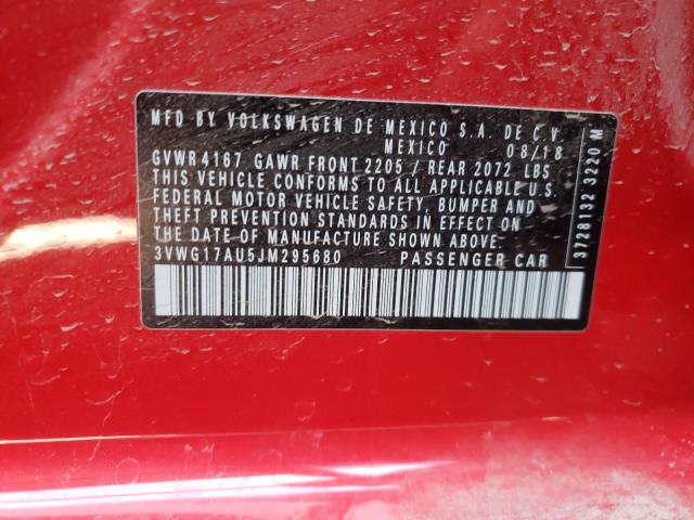 2018 VOLKSWAGEN GOLF S 3VWG17AU5JM295680