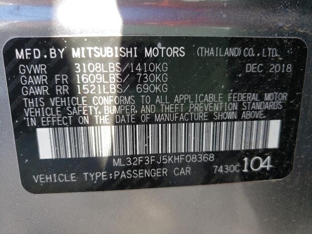 2019 MITSUBISHI MIRAGE G4 ML32F3FJ5KHF08368