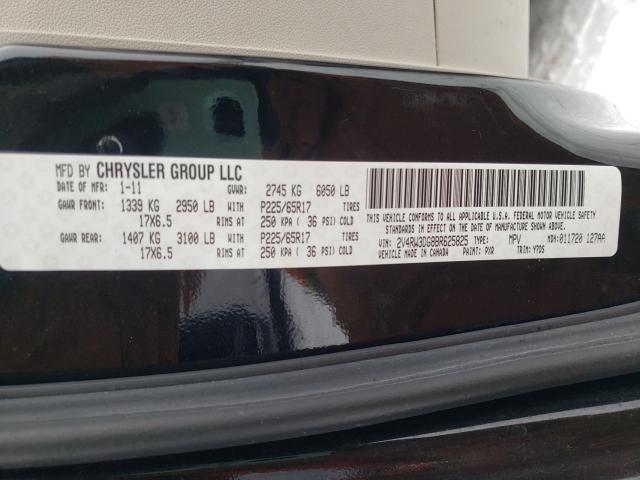 2011 VOLKSWAGEN ROUTAN SE 2V4RW3DG8BR625825