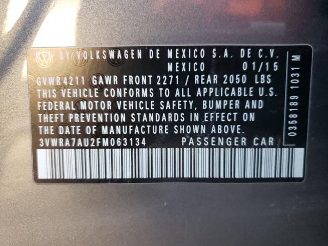 2015 VOLKSWAGEN GOLF TDI - 3VWRA7AU2FM063134