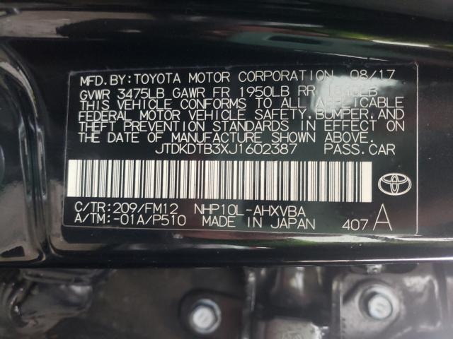 2018 TOYOTA PRIUS C JTDKDTB3XJ1602387