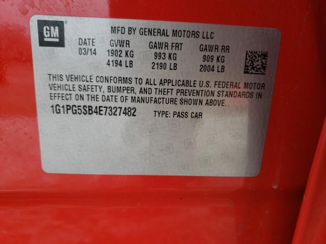 2014 CHEVROLET CRUZE LTZ 1G1PG5SB4E7327482