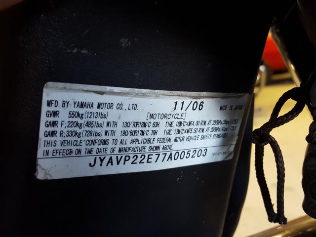 2007 YAMAHA XV1900 CT JYAVP22E77A005203