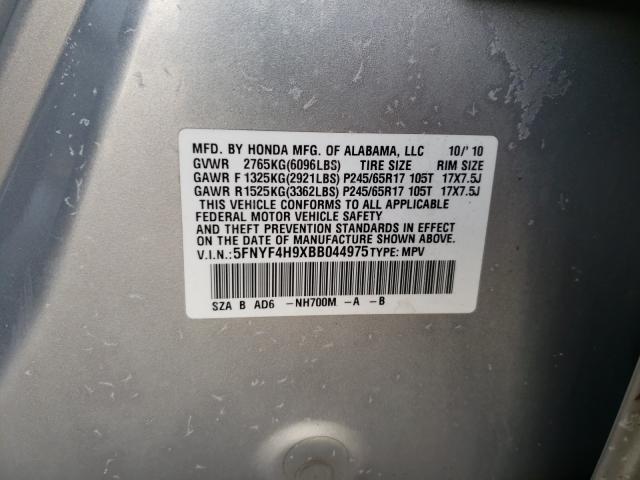 2011 HONDA PILOT TOUR 5FNYF4H9XBB044975