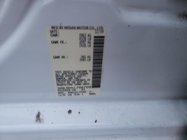 2020 NISSAN ALTIMA S 1N4BL4BVXLC206709