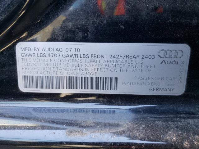 2011 AUDI A4 WAUAFAFLXBN011665