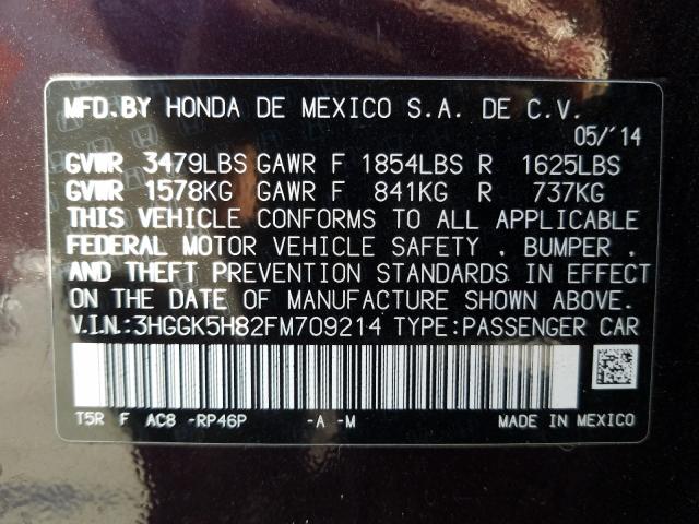 2015 HONDA FIT EX 3HGGK5H82FM709214