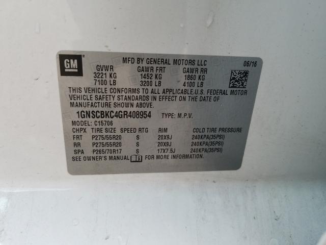 2016 CHEVROLET TAHOE C150 1GNSCBKC4GR408954