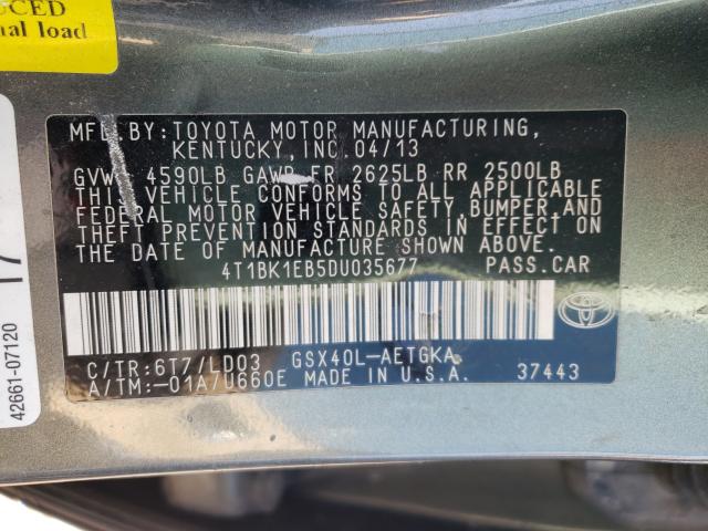 2013 TOYOTA AVALON BAS 4T1BK1EB5DU035677