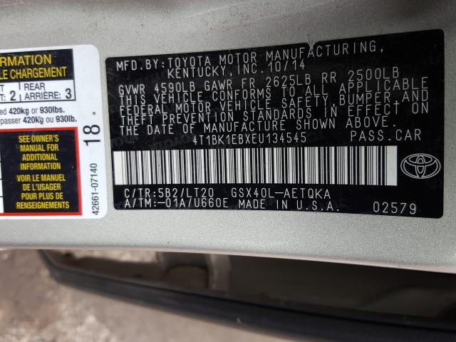 2014 TOYOTA AVALON BAS 4T1BK1EBXEU134545
