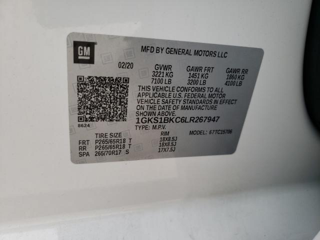 2020 GMC YUKON SLT 1GKS1BKC6LR267947