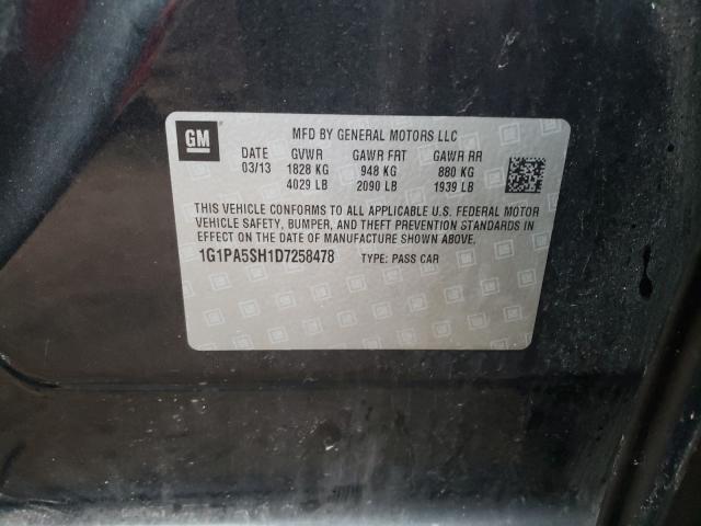 2013 CHEVROLET CRUZE 1G1PA5SH1D7258478