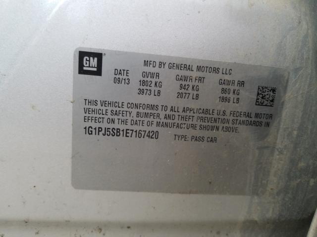 2014 CHEVROLET CRUZE ECO 1G1PJ5SB1E7167420