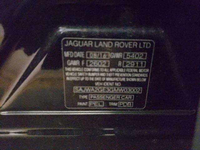 2016 JAGUAR XJL SUPERC SAJWA2GE3GMW03002