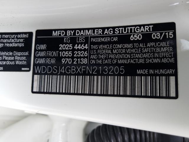 2015 MERCEDES-BENZ CLA 250 4M WDDSJ4GBXFN213205