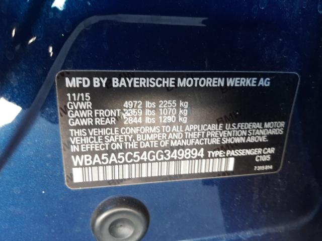 2016 BMW 528 I WBA5A5C54GG349894