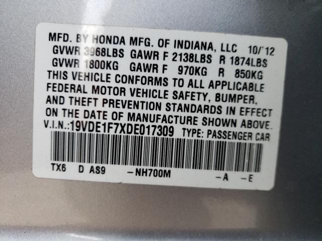 2013 ACURA ILX 20 TEC 19VDE1F7XDE017309