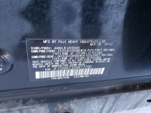 2013 SUBARU FORESTER L JF2SHAECXDH417290