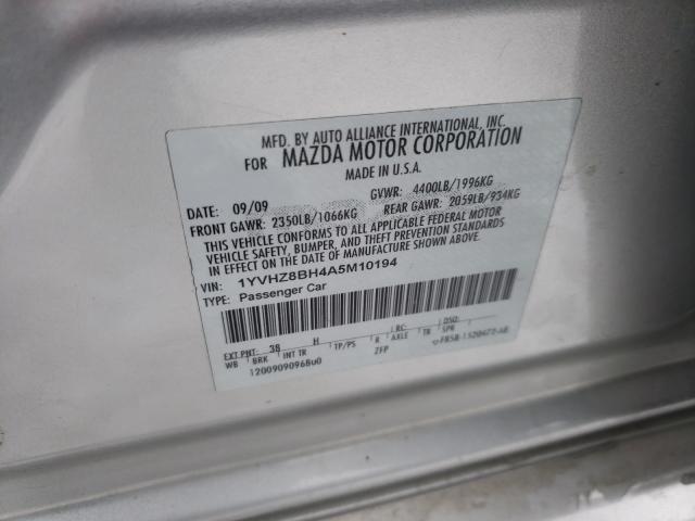 2010 MAZDA MAZDA 6 1YVHZ8BH4A5M10194