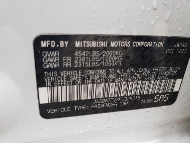 2015 MITSUBISHI LANCER EVO JA32W7FV3FU028216