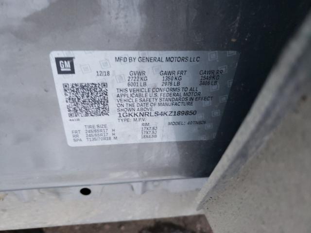 2019 GMC ACADIA SLE 1GKKNRLS4KZ189850